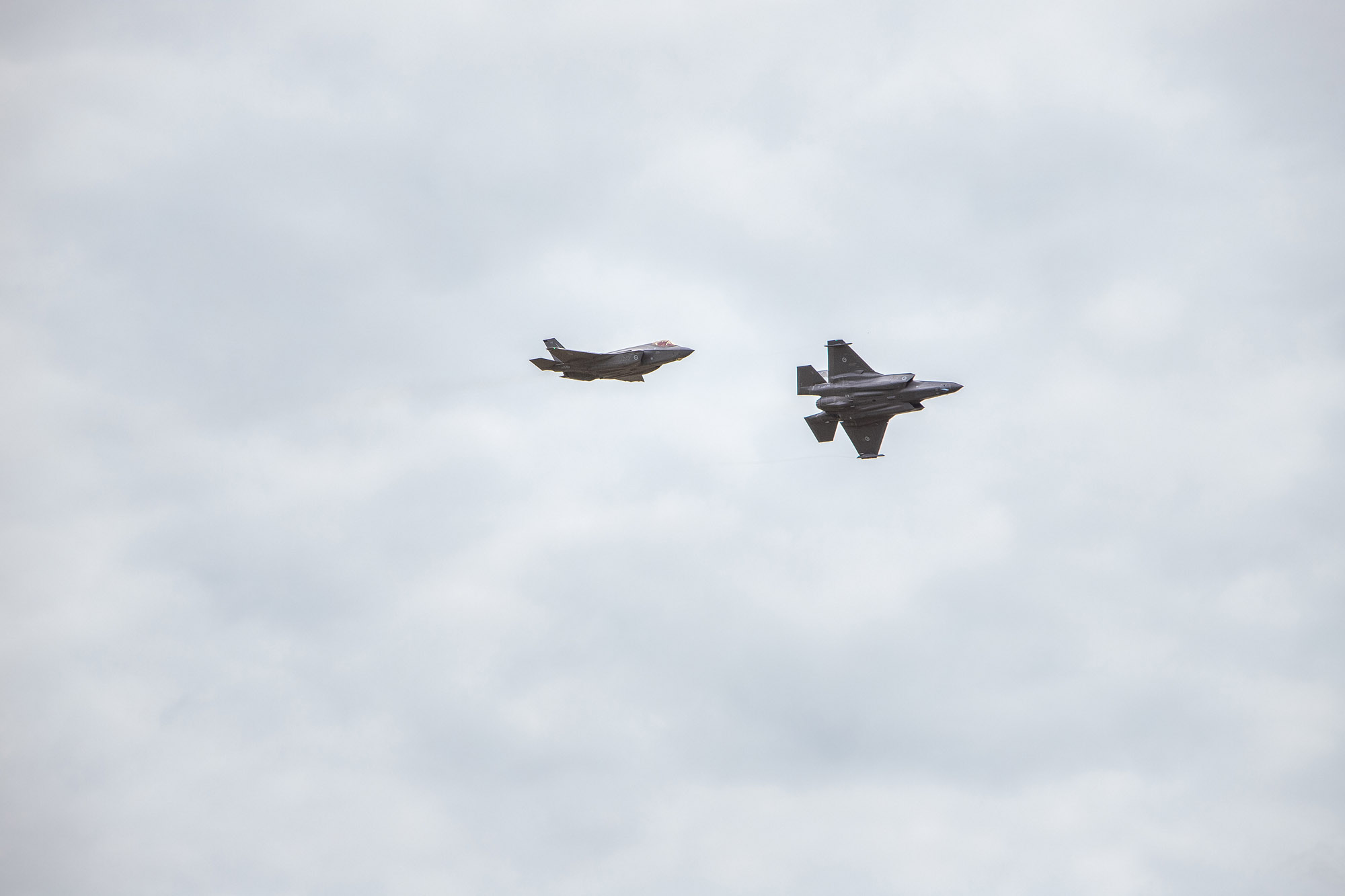 F-35s in the sky at Avalon Airshow