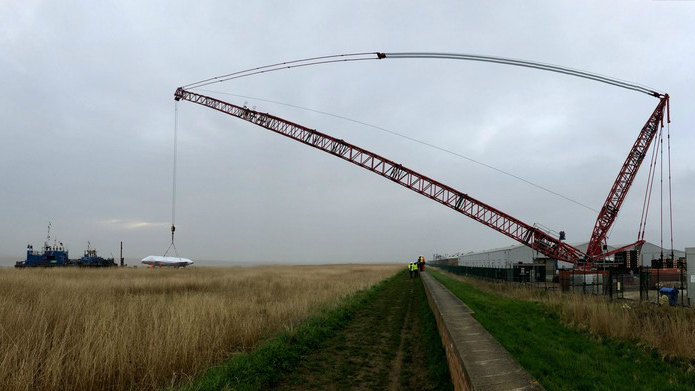 Image of airframe departing Brough