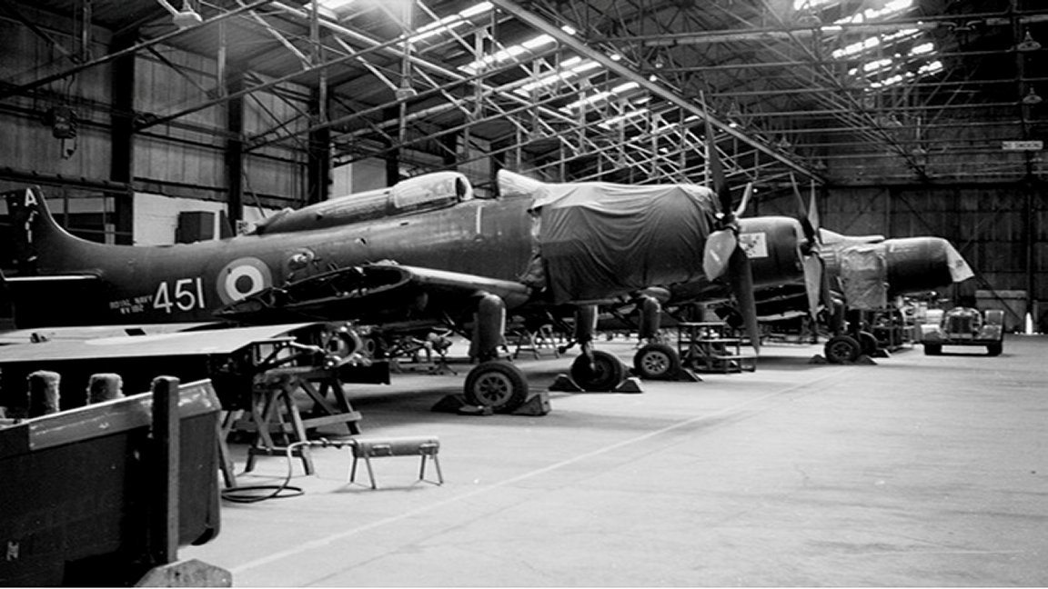 Douglas Skyraiders in Hangar at Prestwick Douglas Skyraiders in Hangar at Prestwick