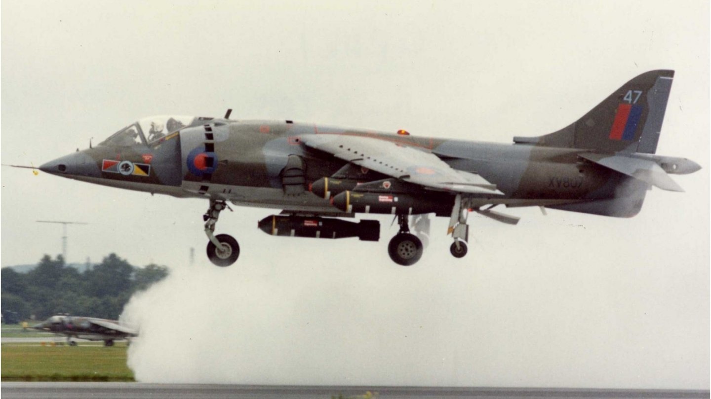Hawker Harrier GR1a in hover Hawker Harrier GR1a in hover