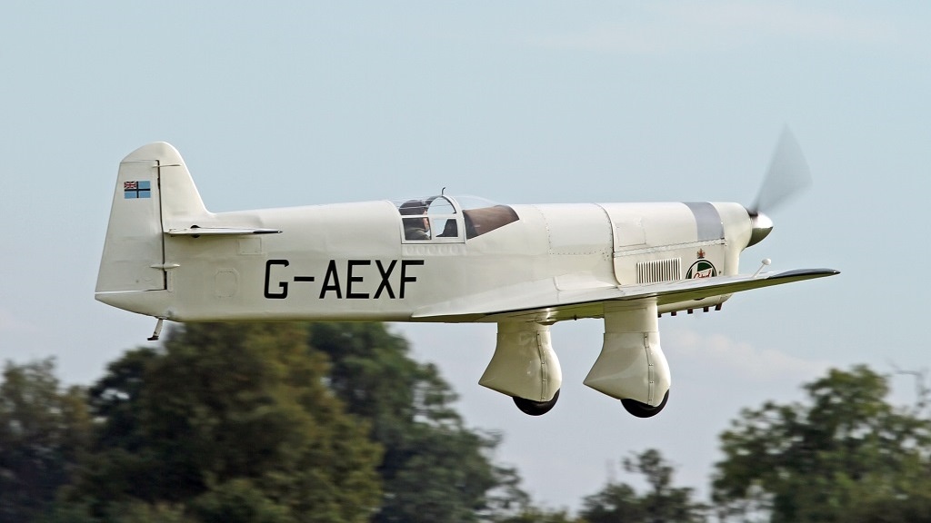 Percival Mew Gull G-AEXF at Old Warden in October 2014 Percival Mew Gull G-AEXF at Old Warden in October 2014