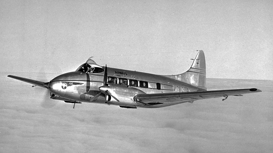 DH104 VT-CQA of Airways India demonstrating its single engine capability DH104 VT-CQA of Airways India demonstrating its single engine capability