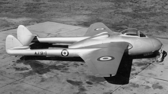 DH100 Vampire FB.Mk30 prototype (A79-1) Royal Australian Air Force on ground DH100 Vampire FB.Mk30 prototype (A79-1) Royal Australian Air Force on ground