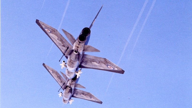 EE Lightning F.2a RAF (XN793 & x1 other) in close formation EE Lightning F.2a RAF (XN793 & x1 other) in close formation