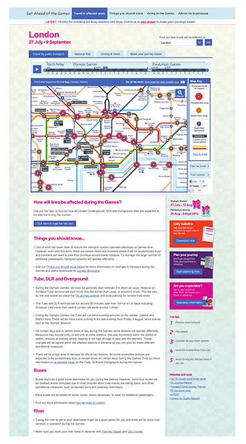 Transport for London: Get ahead of the games Transport for London: Get ahead of the games