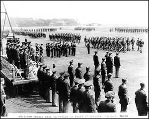 Warton 1943 - The Official hand-over ceremony of Warton to the USAAF by the RAF on the 17th July 1943. Warton 1943 - The Official hand-over ceremony of Warton to the USAAF by the RAF on the 17th July 1943.