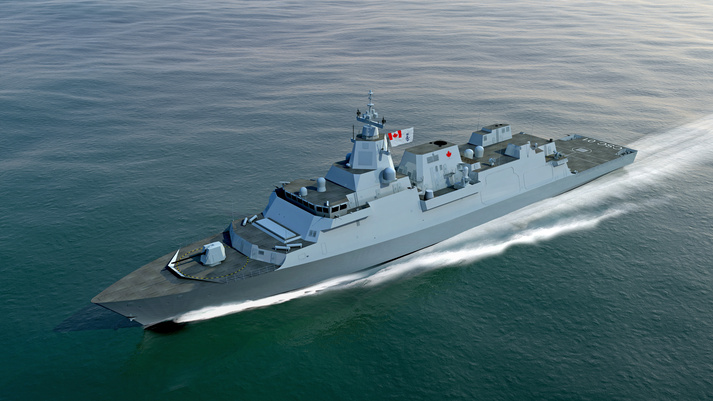 Canadian Surface Combatant model at the Sea Air Space 2023 expo