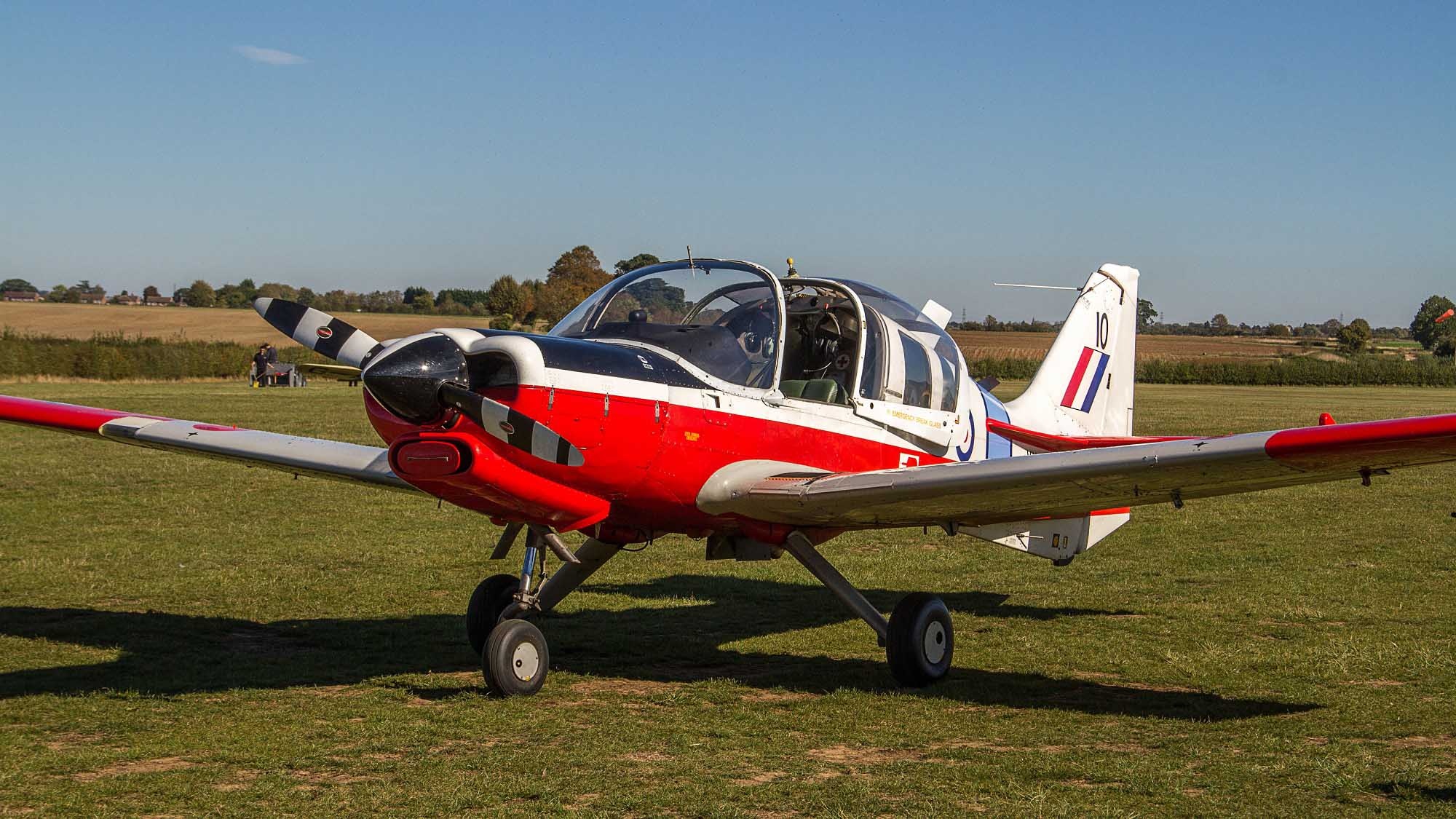 Scottish Aviation Bulldog Old Warden Oct 18 XX513 G-KKKK Scottish Aviation Bulldog Old Warden Oct 18 XX513 G-KKKK