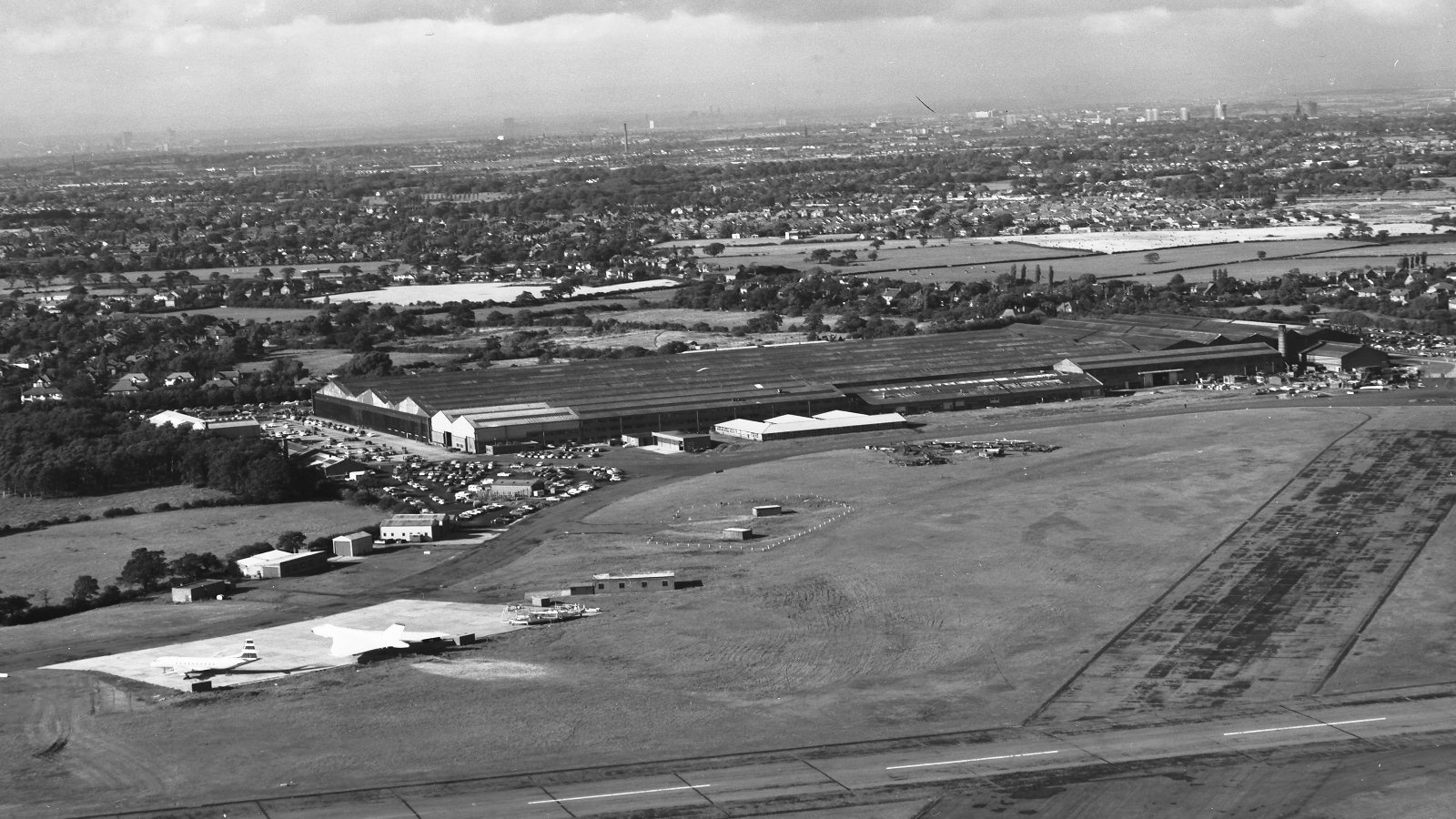 Aerial view of Woodford 1966 Aerial view of Woodford 1966