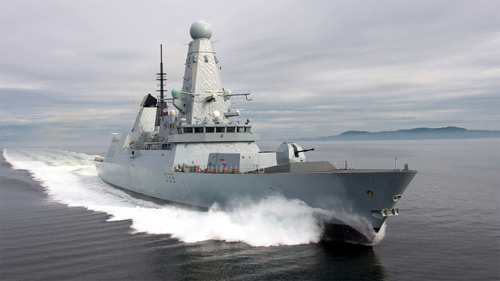 Image of Type 45 HMS Dauntless at sea Image of Type 45 HMS Dauntless at sea