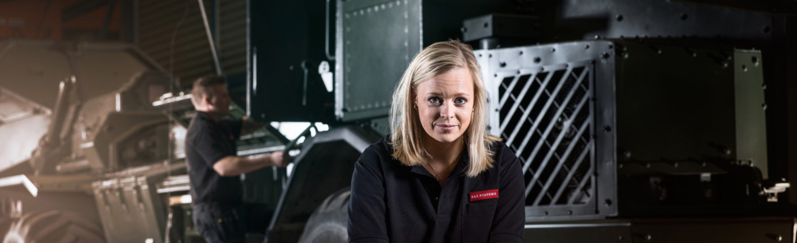 Female BAE Systems employee working