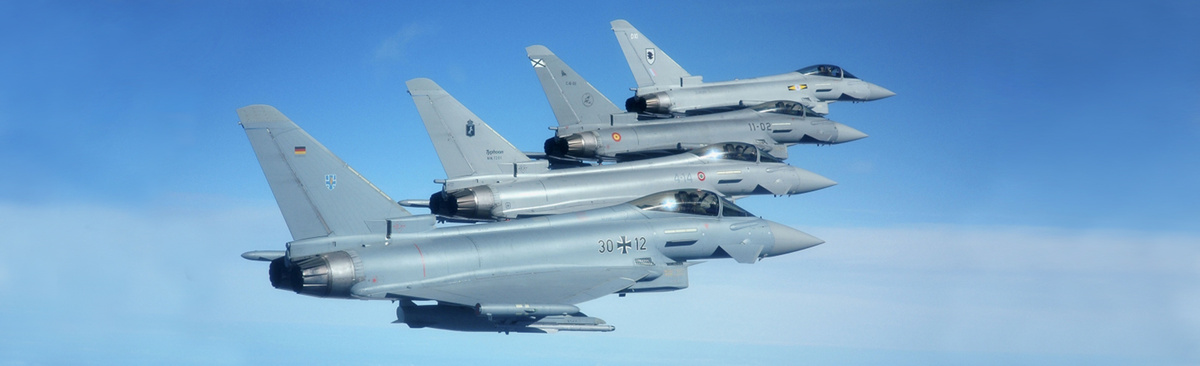 4 Partner Typhoons in flight