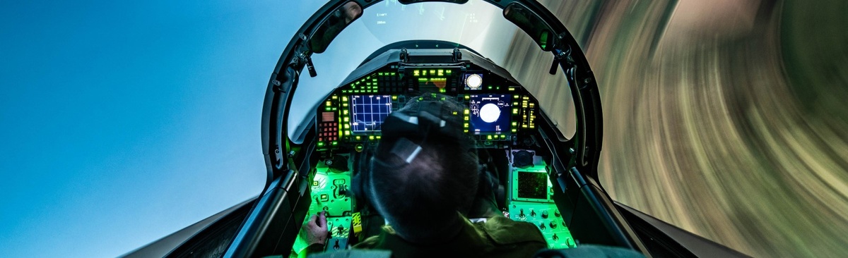 Pilot in Typhoon simulator