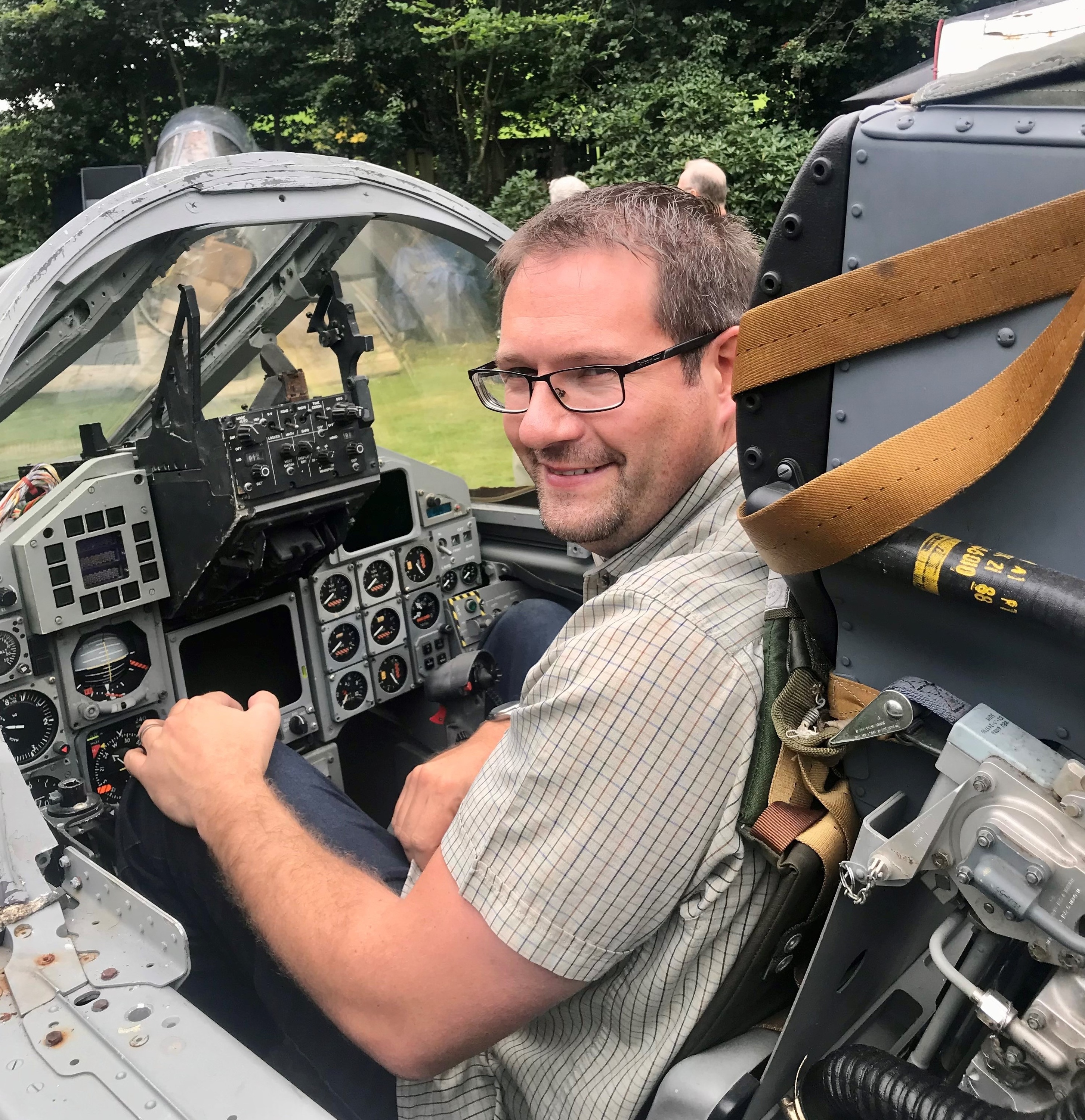 James in a cockpit James in a cockpit