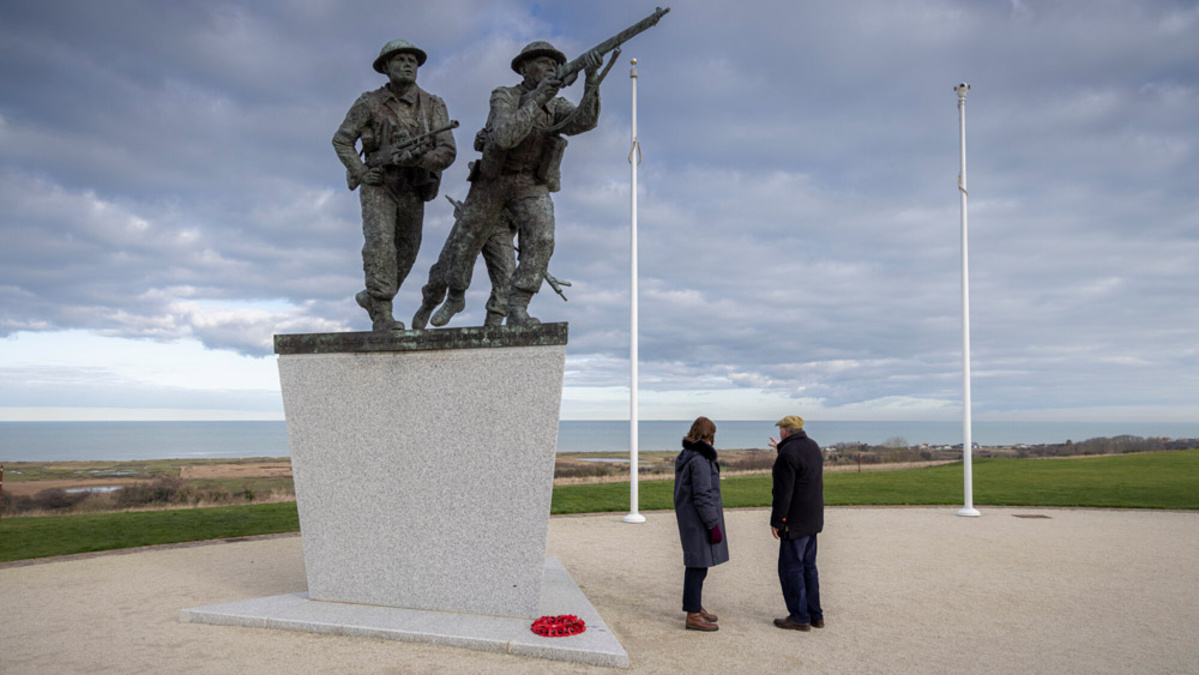 BAE Systems Chair, Cressida Hogg, visit to the British Normandy Memorial at Vers-sur-Mer, France Picture date: Tuesday January 16, 2024