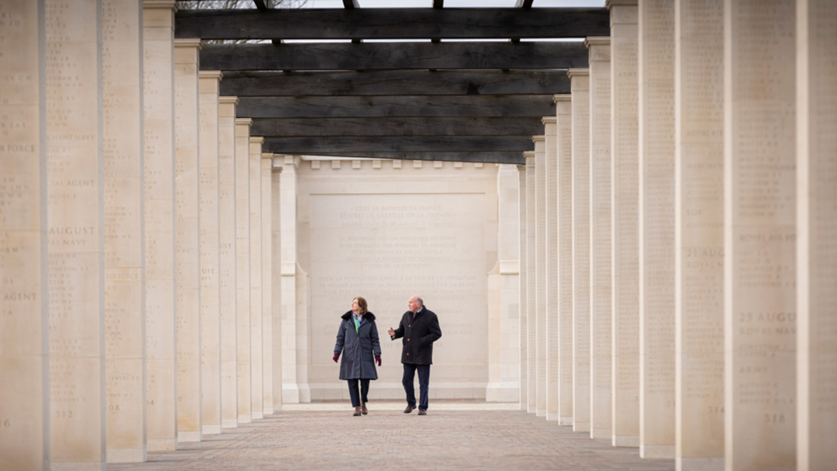 BAE Systems Chair, Cressida Hogg, visit to the British Normandy Memorial at Vers-sur-Mer, France Picture date: Tuesday January 16, 2024